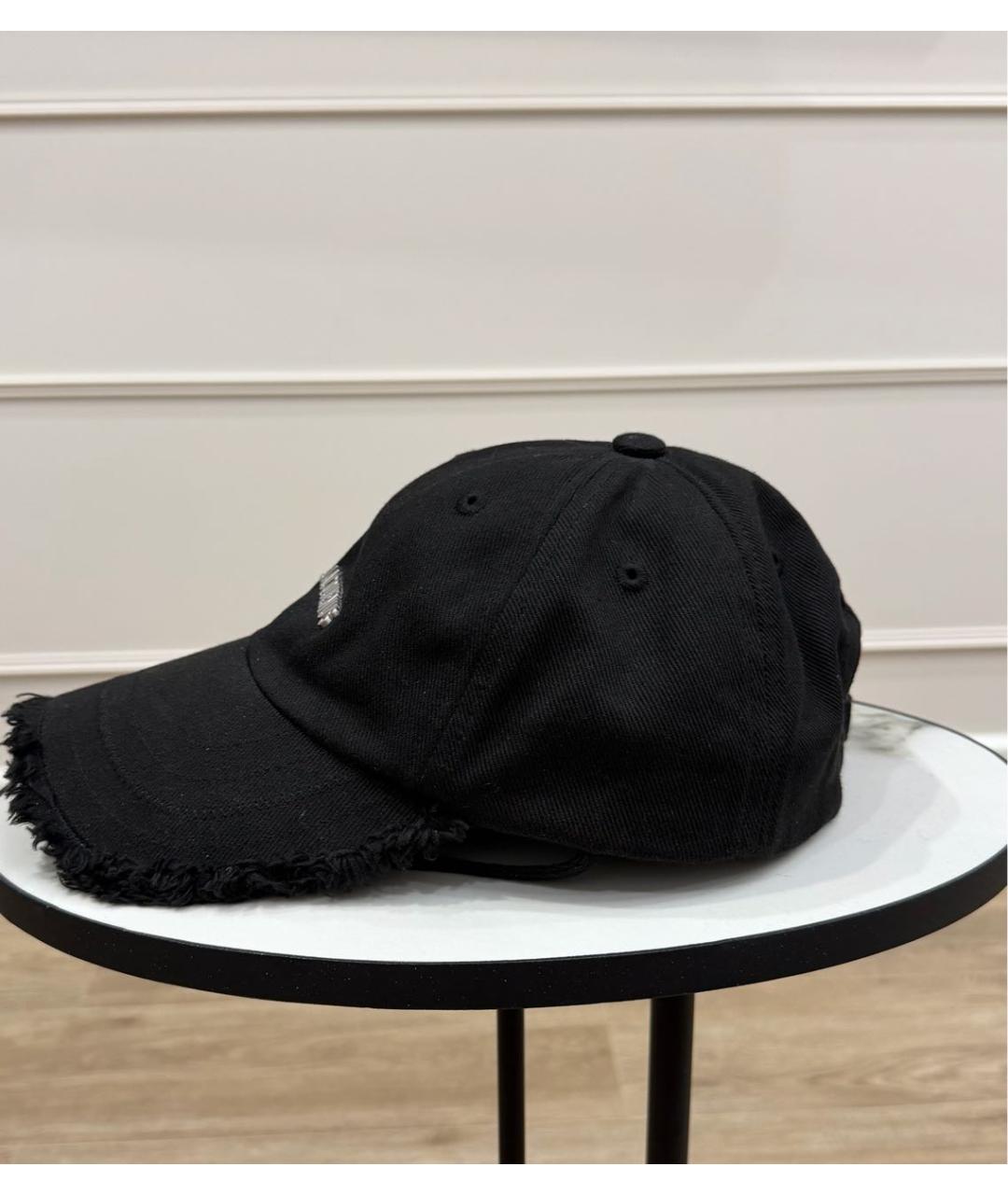 JACQUEMUS Черная хлопковая кепка, фото 2