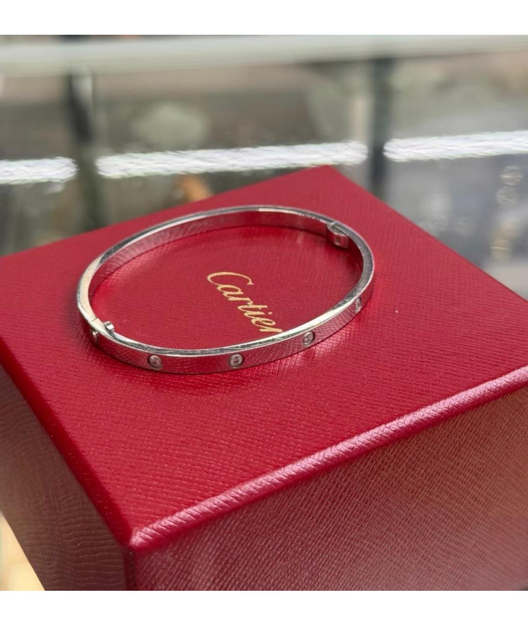 CARTIER Серебрянный браслет из белого золота, фото 4