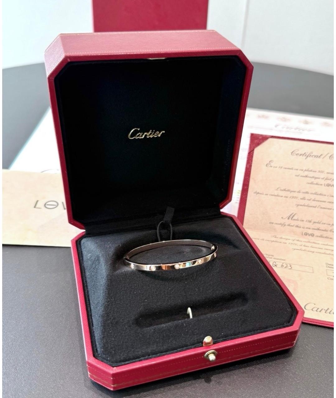 CARTIER Серебрянный браслет из белого золота, фото 3