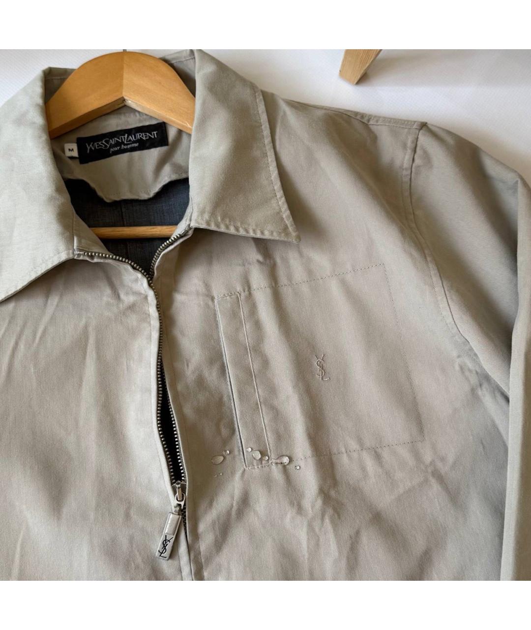 YVES SAINT LAURENT BEAUTY Бежевая хлопковая куртка, фото 5