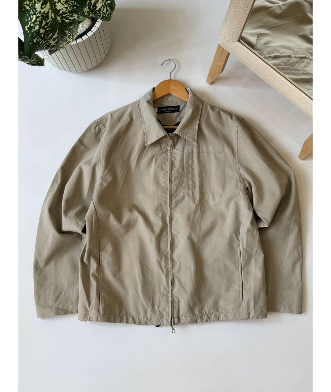 YVES SAINT LAURENT BEAUTY Бежевая хлопковая куртка, фото 6