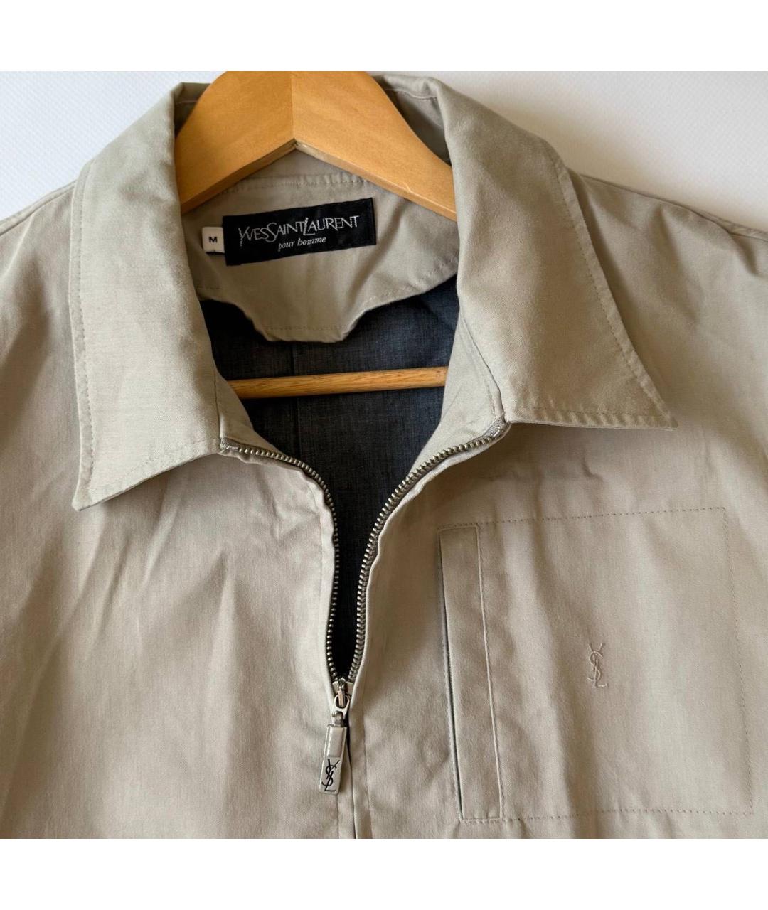 YVES SAINT LAURENT BEAUTY Бежевая хлопковая куртка, фото 3