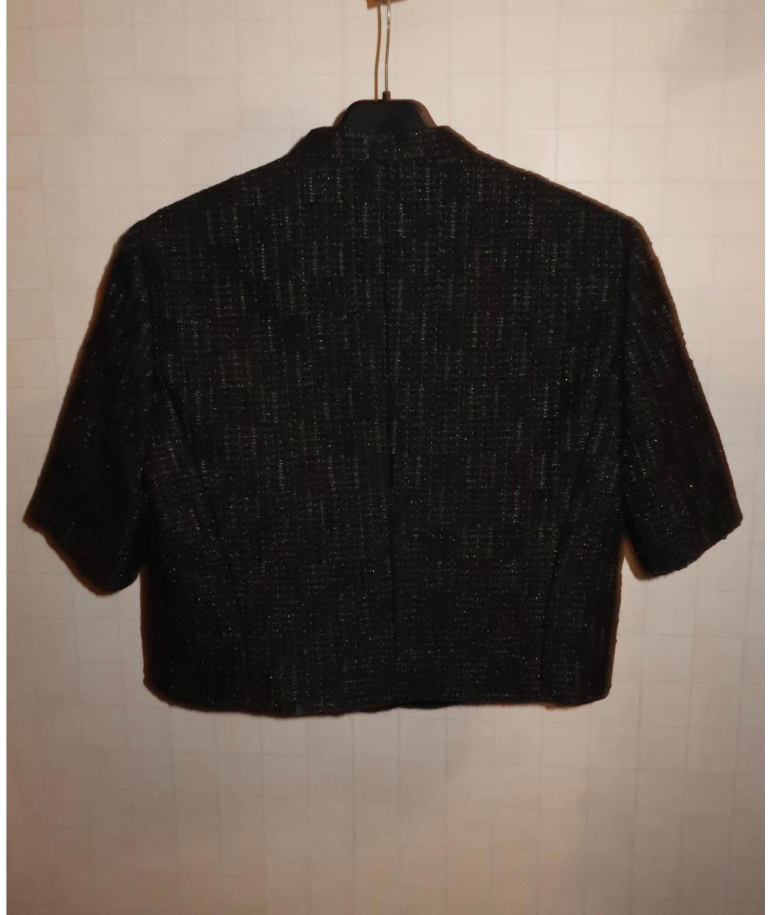 EMPORIO ARMANI Черный полиэстеровый жакет/пиджак, фото 2