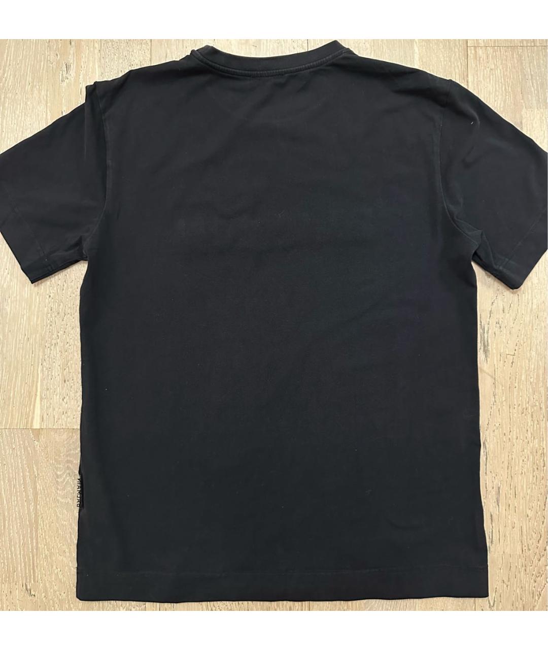 BALMAIN Черная хлопковая футболка, фото 2