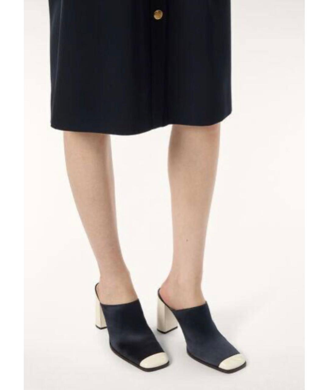 LORO PIANA Синие мюли, фото 7