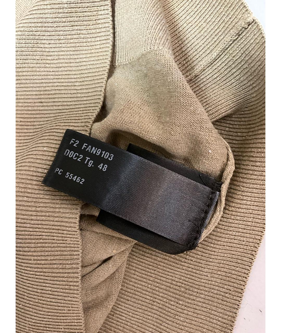 LORO PIANA Бежевое поло с коротким рукавом, фото 5