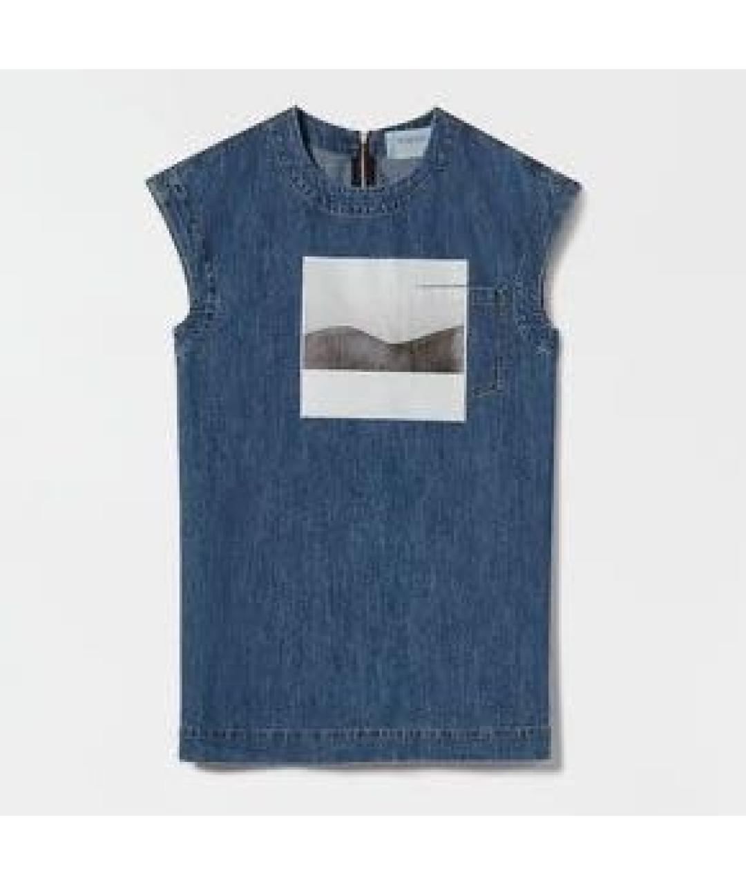 SPORTMAX Синяя деним футболка, фото 3