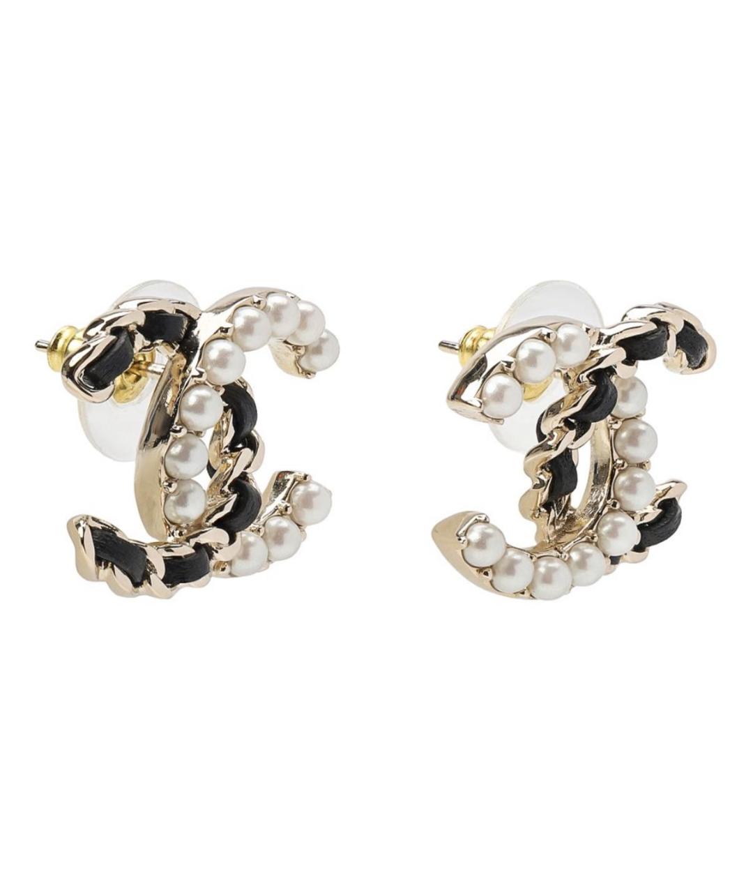 CHANEL Золотые жемчужные серьги, фото 2