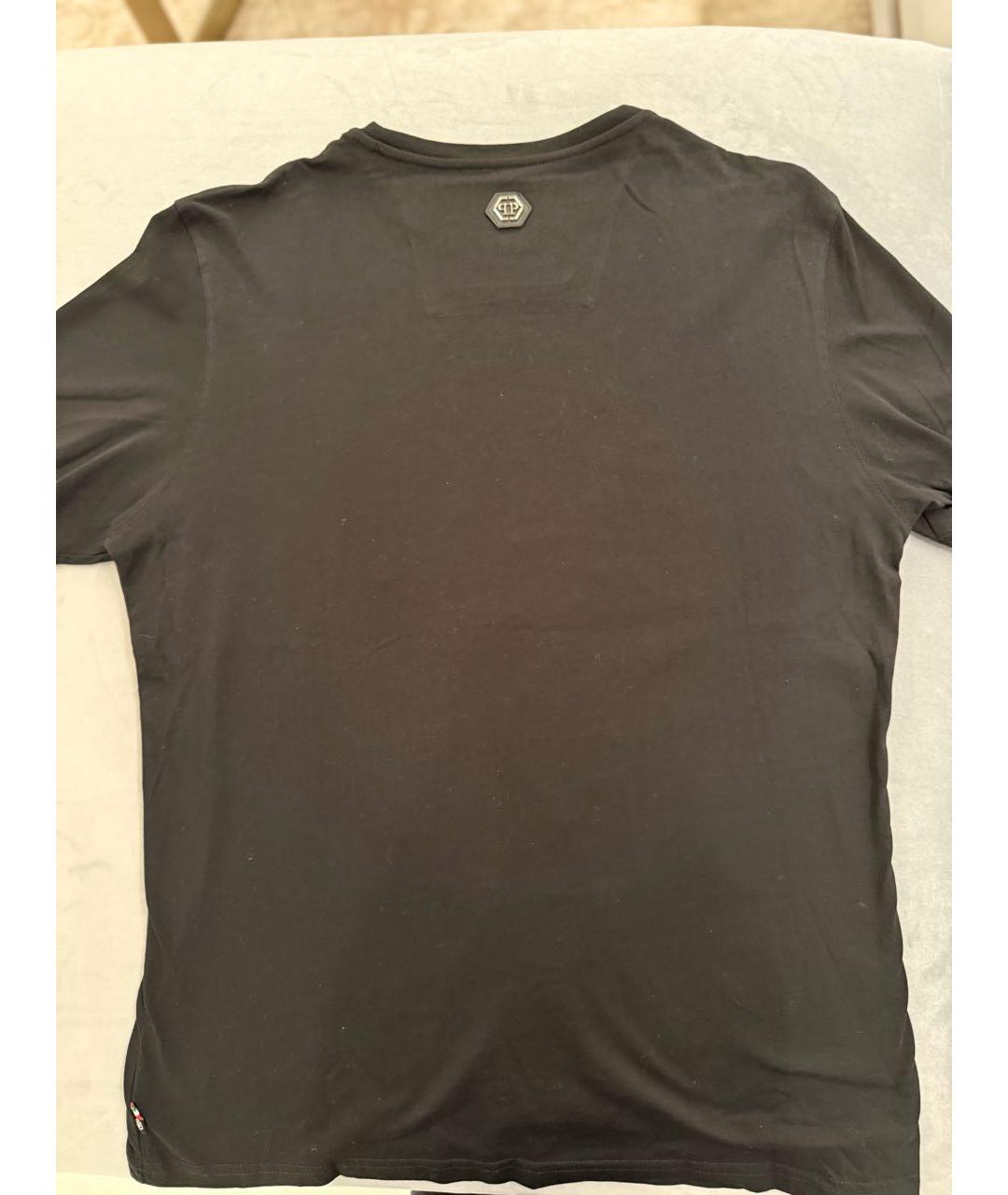 PHILIPP PLEIN Черная хлопковая футболка, фото 3