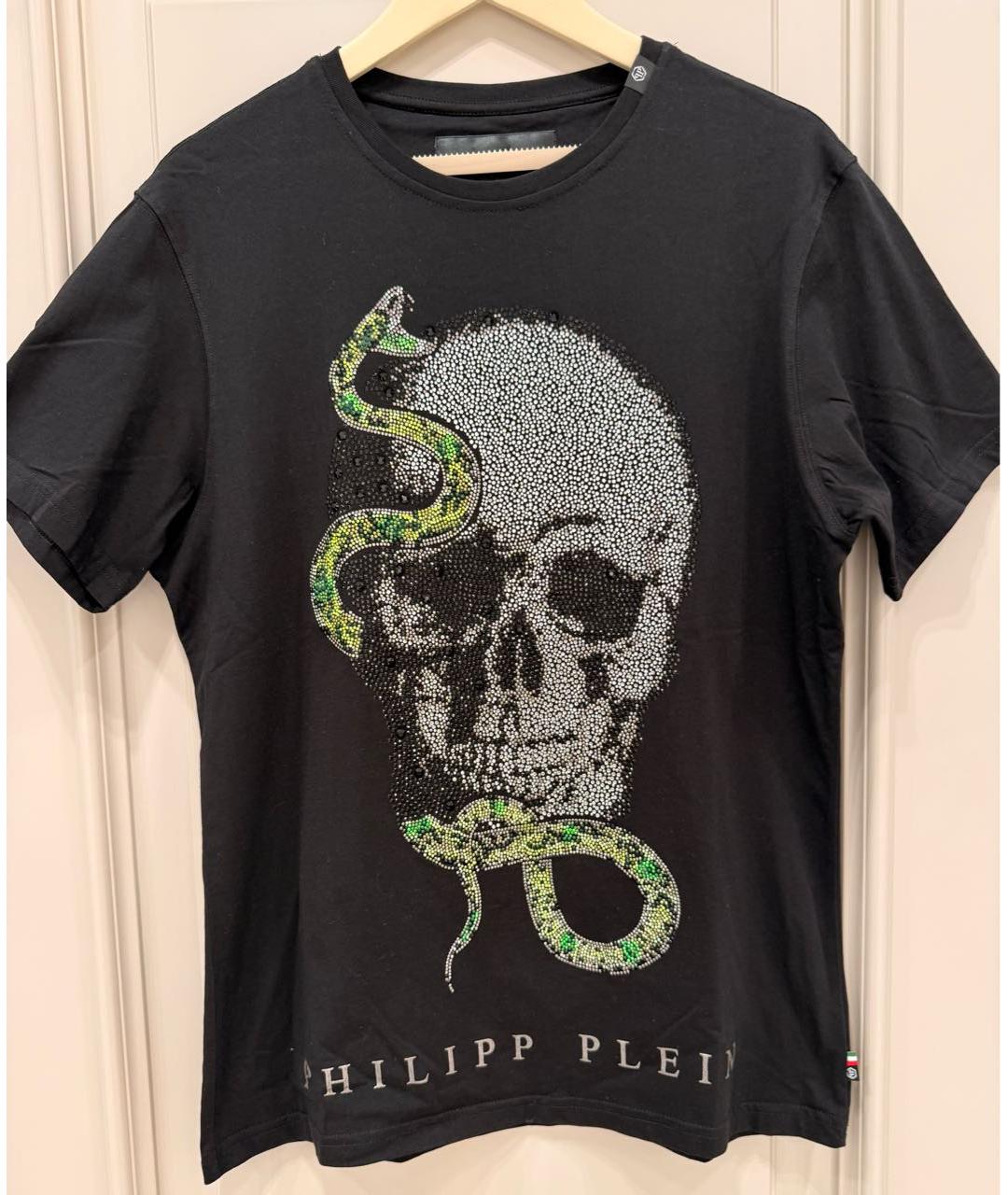 PHILIPP PLEIN Черная хлопковая футболка, фото 4