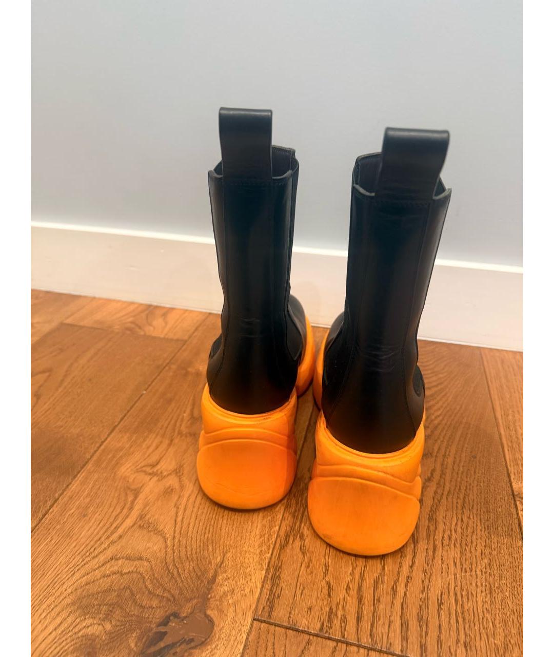 BOTTEGA VENETA Черные кожаные полусапоги, фото 3