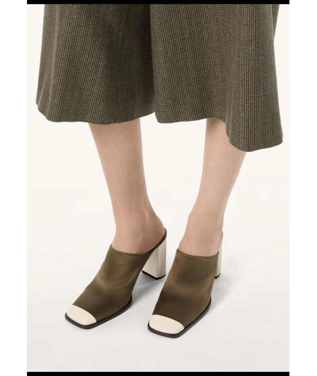 LORO PIANA Зеленые мюли, фото 7