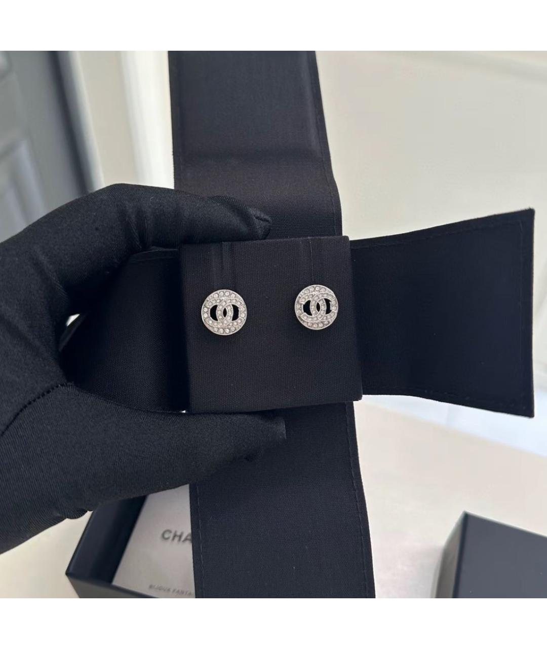 CHANEL Серебряные металлические серьги, фото 5