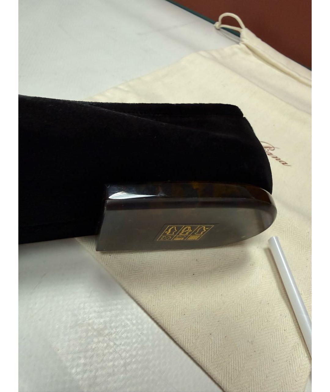 LORO PIANA Черные балетки, фото 6