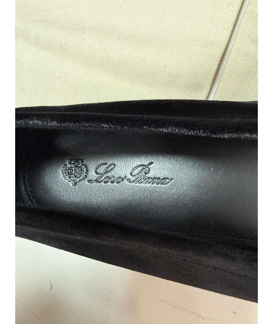 LORO PIANA Черные балетки, фото 4