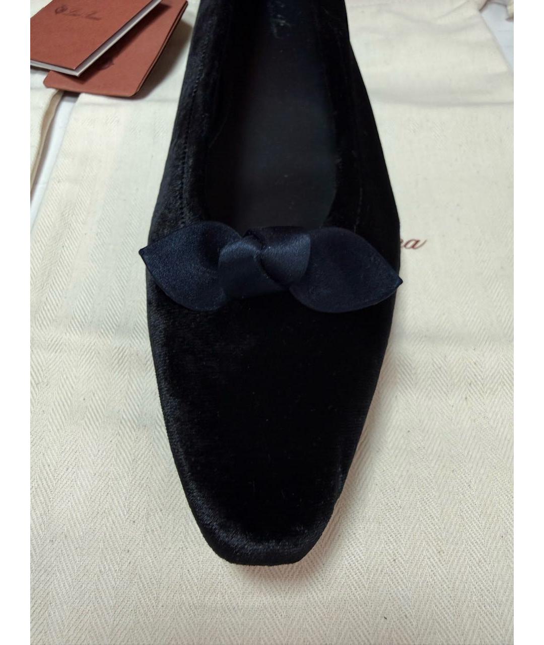 LORO PIANA Черные балетки, фото 3