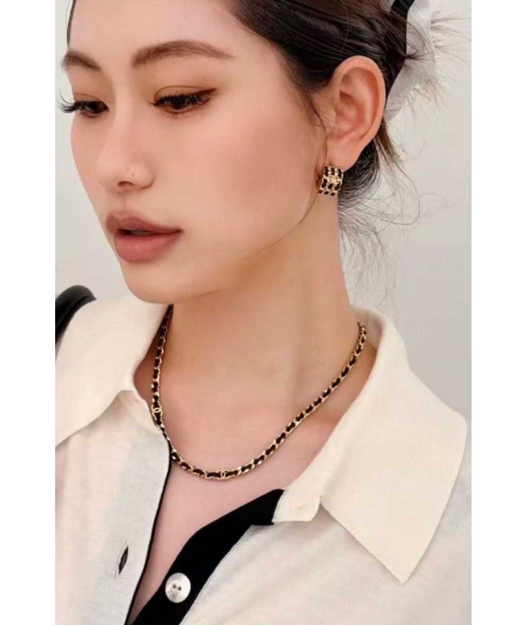 CHANEL Золотое металлическое колье, фото 3