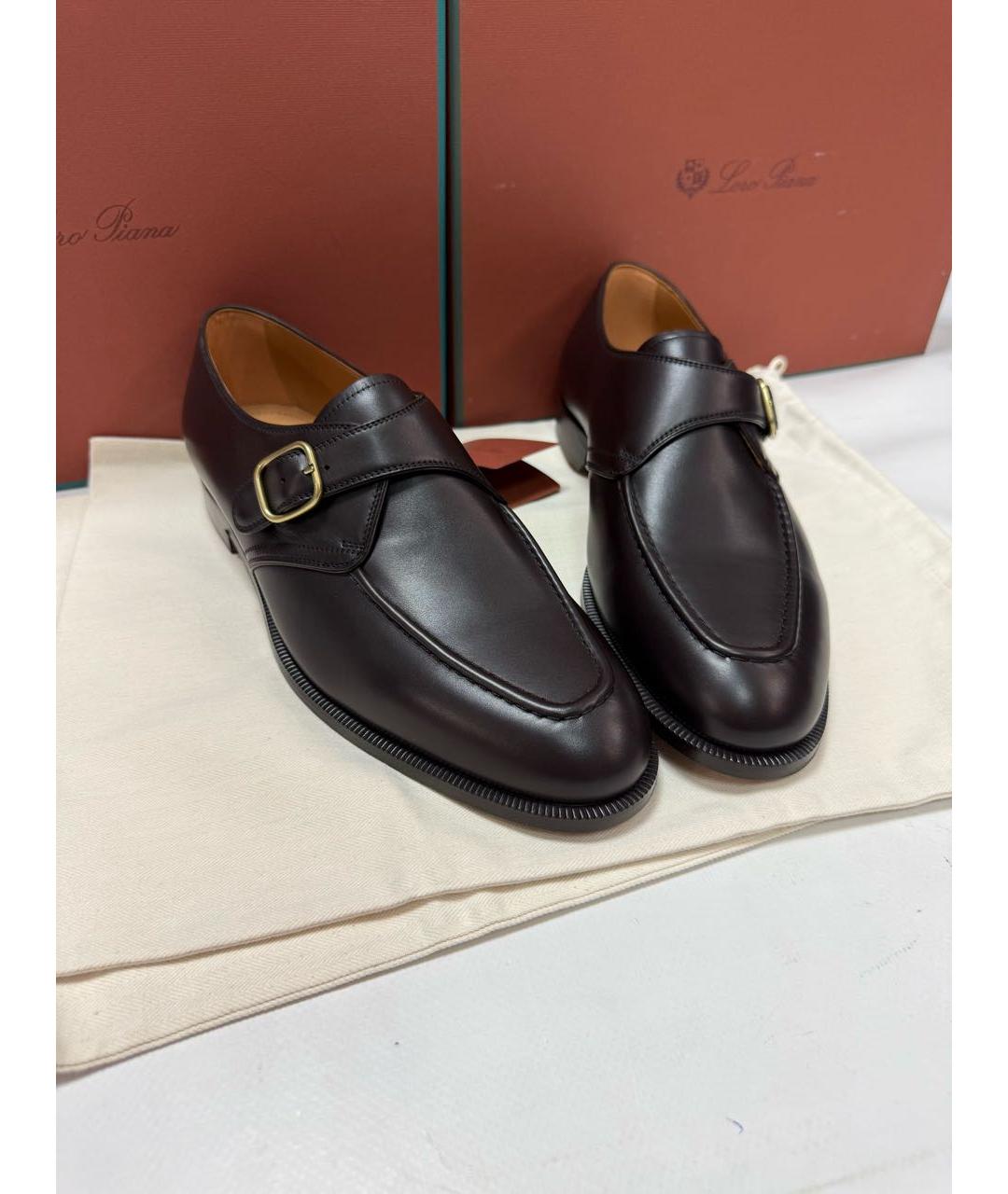 LORO PIANA Коричневые кожаные лоферы, фото 2