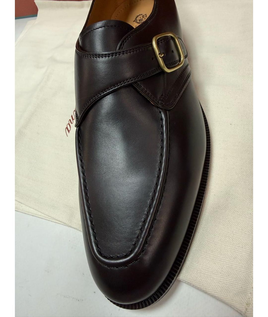 LORO PIANA Коричневые кожаные лоферы, фото 3