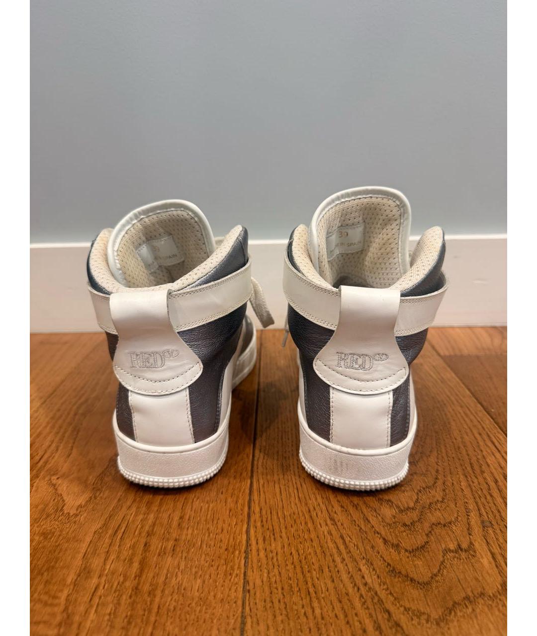 RED VALENTINO Белые кожаные кеды, фото 4