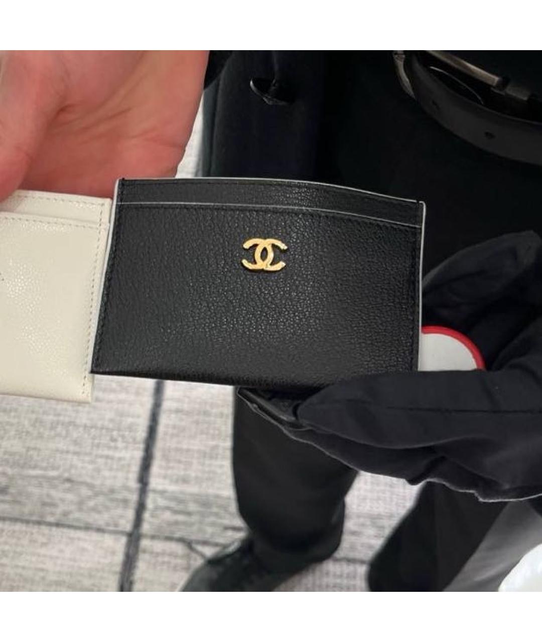 CHANEL Черный кожаный кардхолдер, фото 2