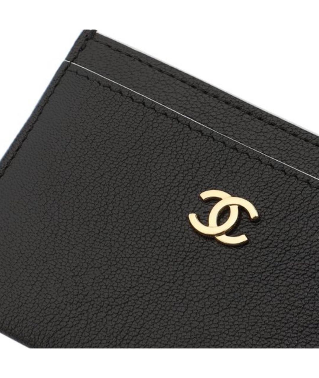 CHANEL Черный кожаный кардхолдер, фото 3