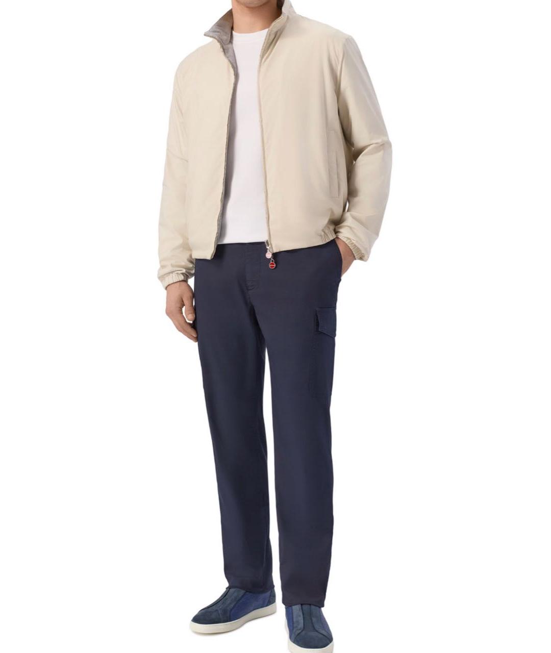 ZILLI Синие кожаные низкие кроссовки / кеды, фото 8