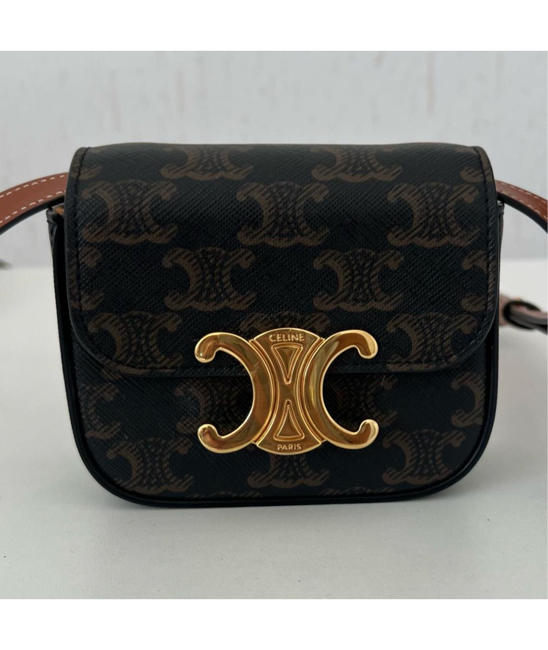 CELINE Черная сумка через плечо, фото 5