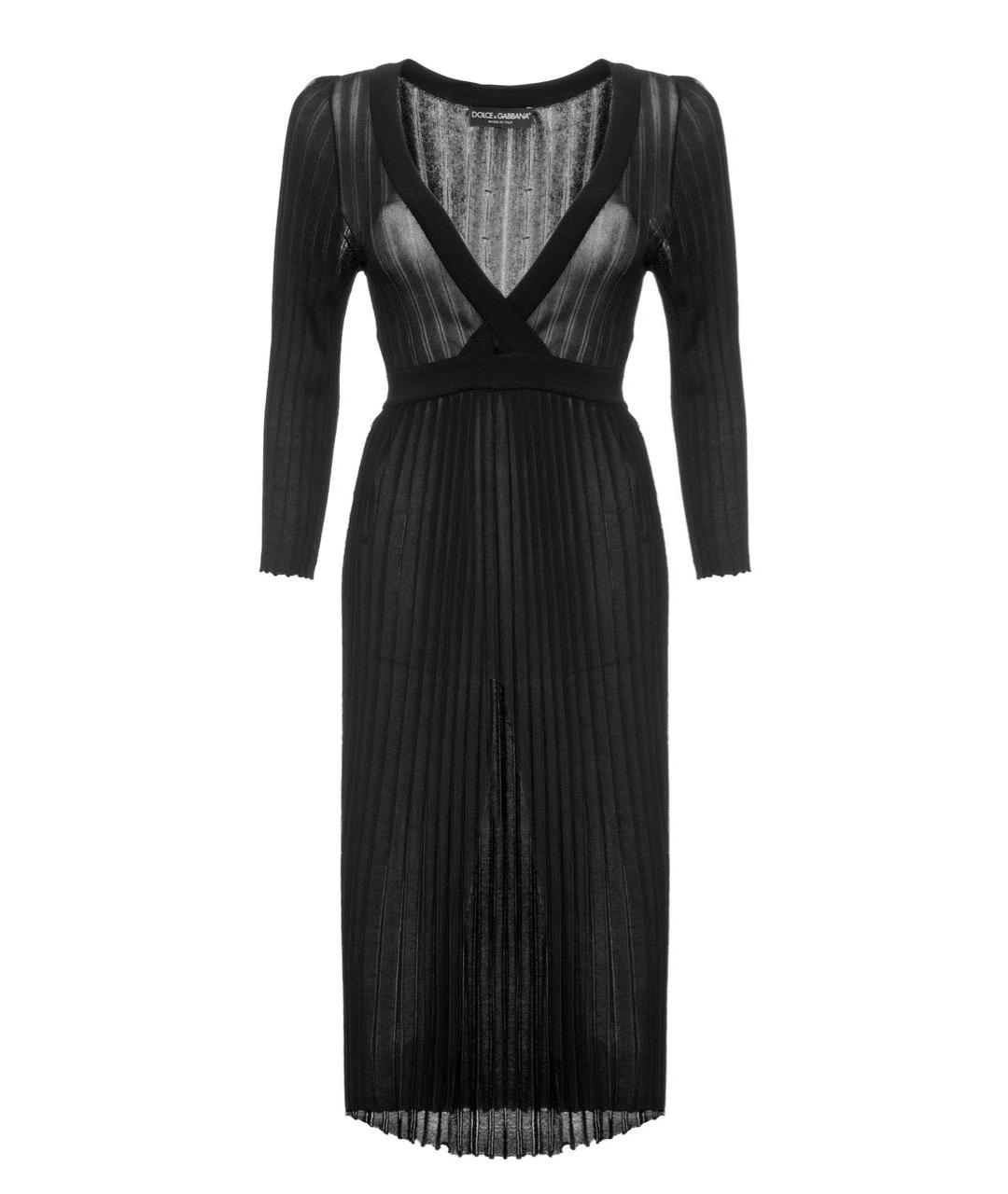 DOLCE&GABBANA Черное вискозное платье, фото 8