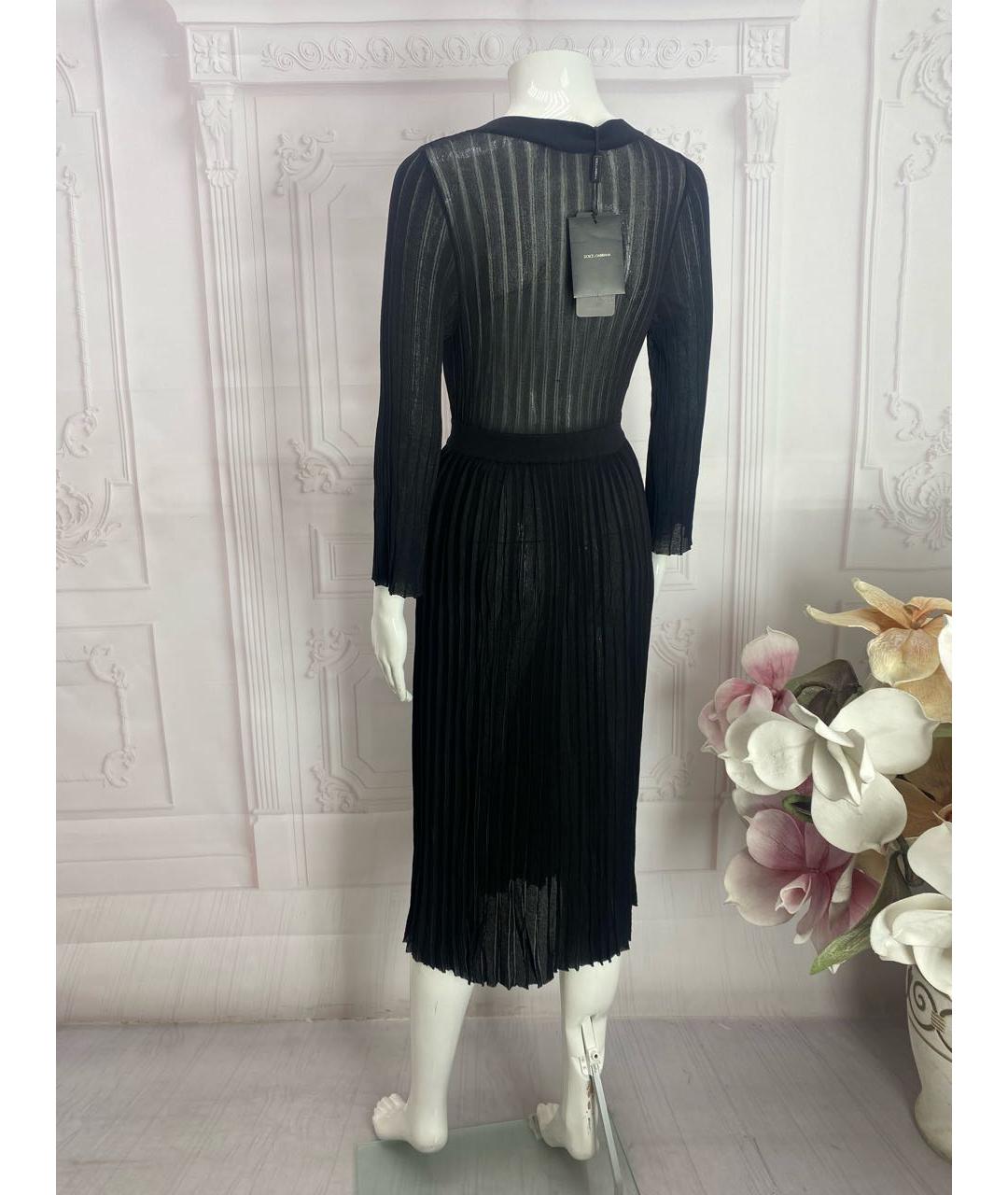 DOLCE&GABBANA Черное вискозное платье, фото 6