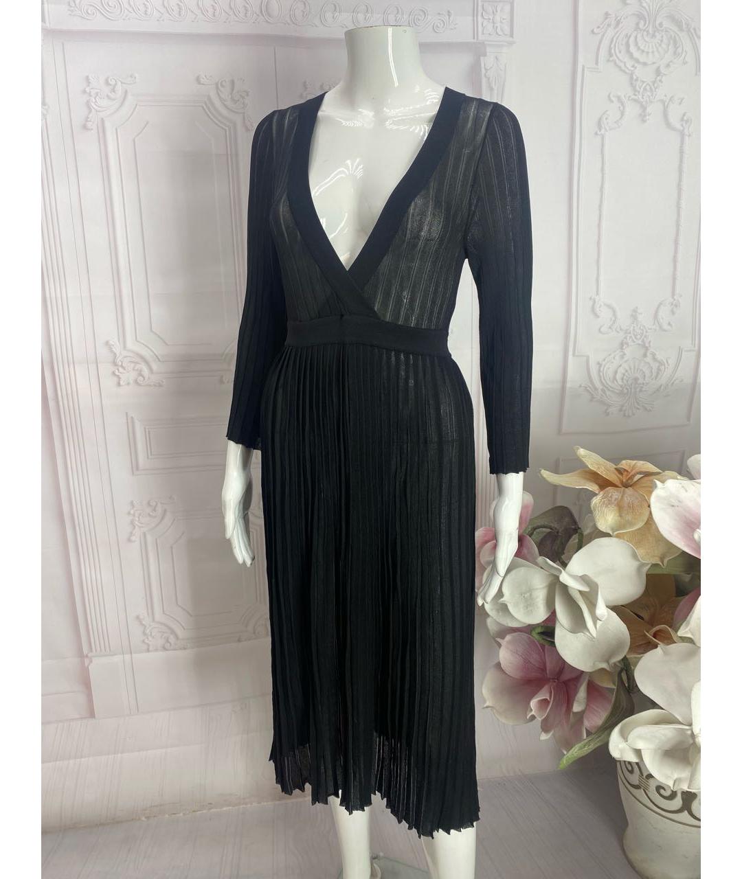 DOLCE&GABBANA Черное вискозное платье, фото 5