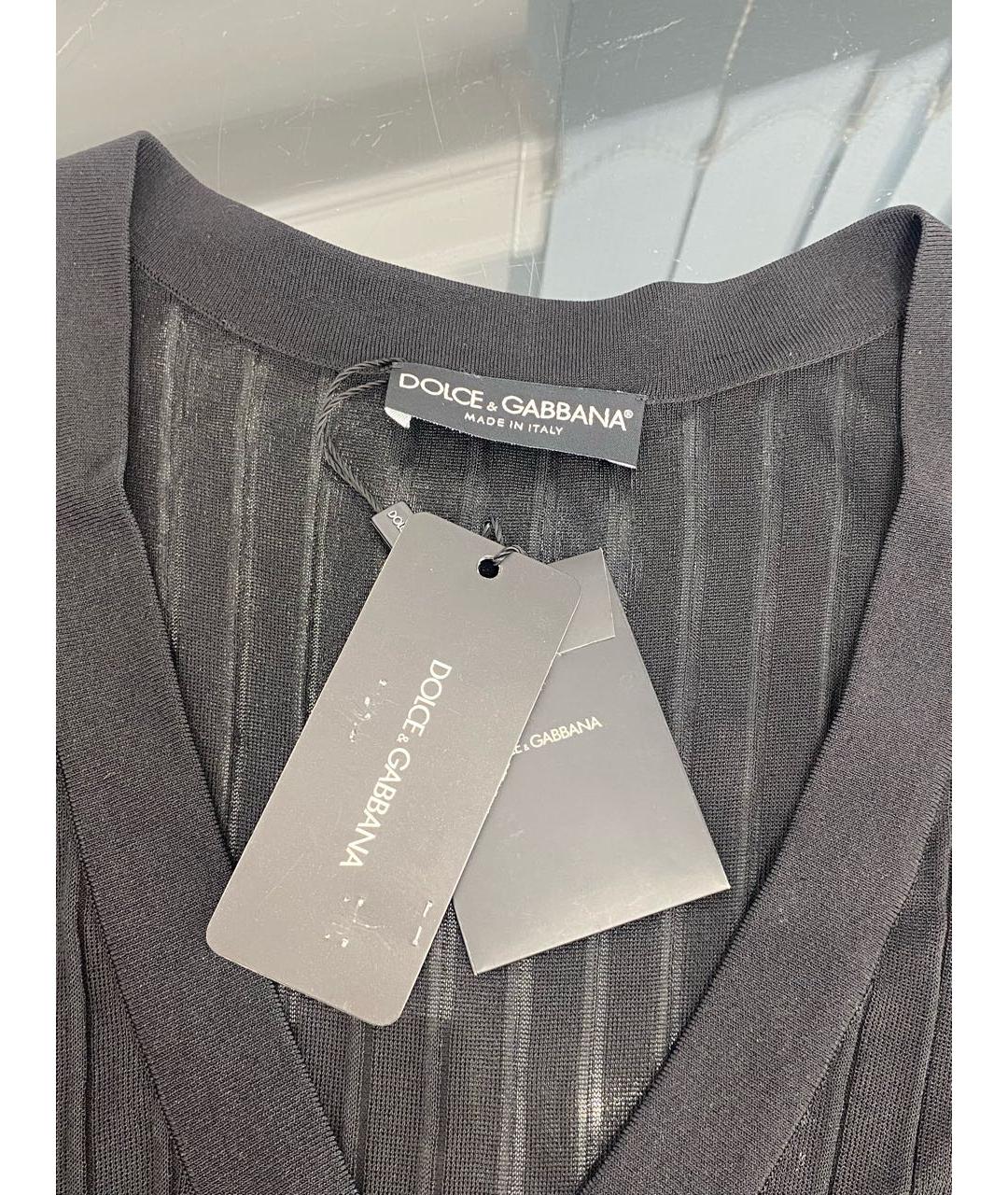 DOLCE&GABBANA Черное вискозное платье, фото 3