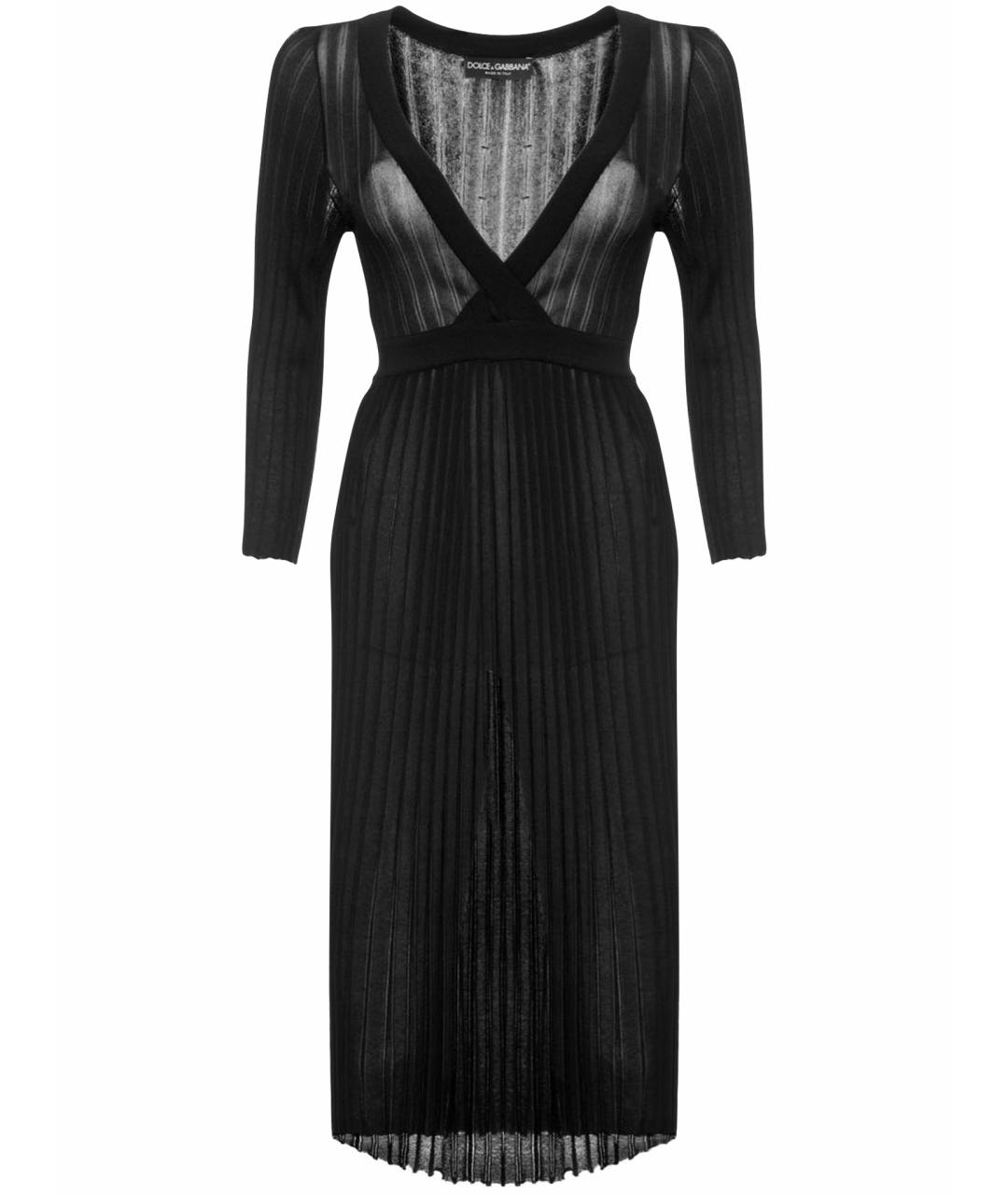 DOLCE&GABBANA Черное вискозное платье, фото 1