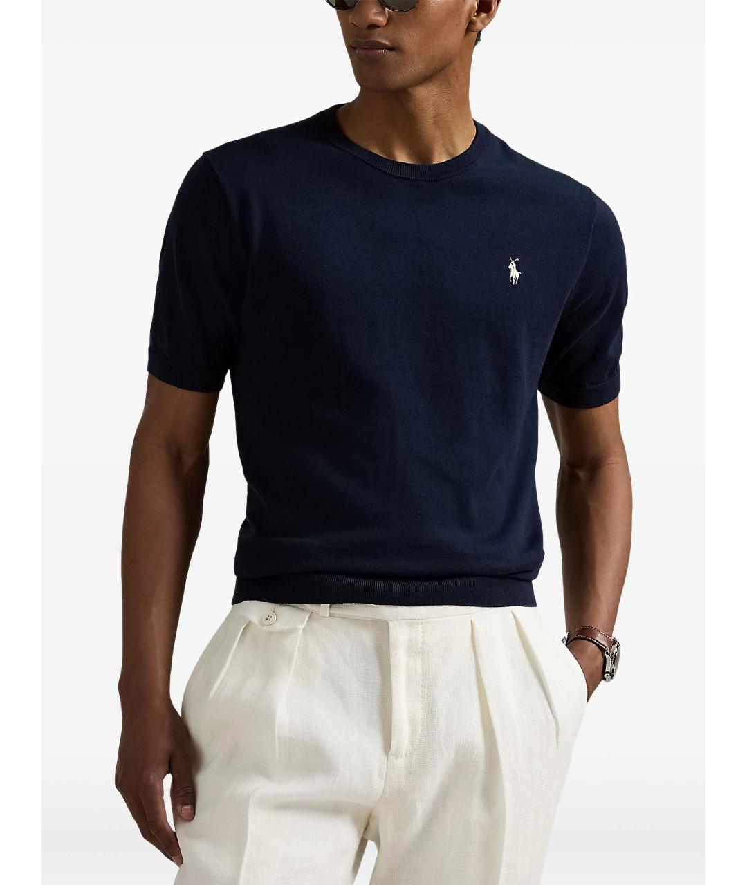 POLO RALPH LAUREN Синий хлопковый джемпер / свитер, фото 3