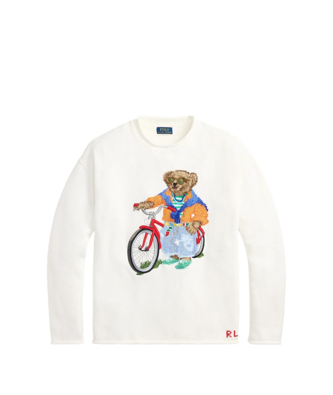 POLO RALPH LAUREN Белый хлопковый джемпер / свитер, фото 1