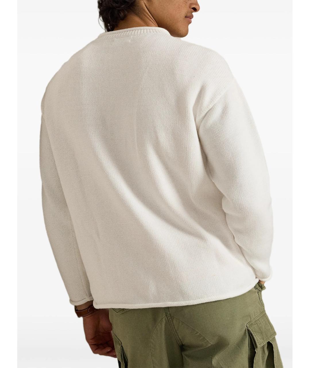 POLO RALPH LAUREN Белый хлопковый джемпер / свитер, фото 3