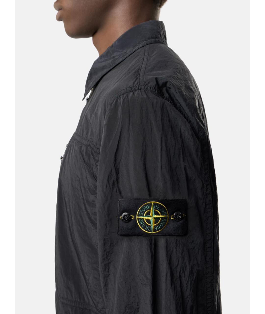 STONE ISLAND Черная полиамидовая куртка, фото 4