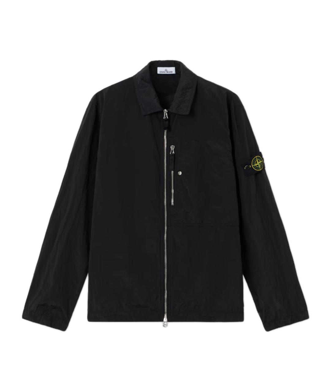 STONE ISLAND Черная полиамидовая куртка, фото 1