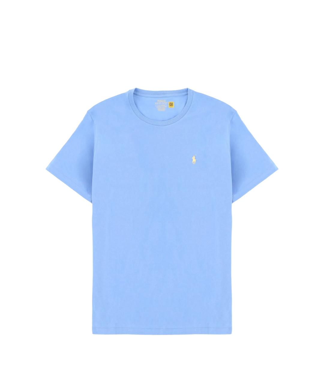 POLO RALPH LAUREN Голубая хлопковая футболка, фото 1