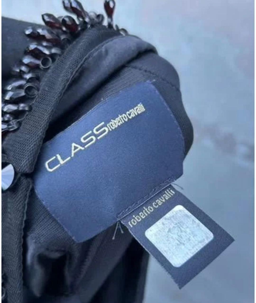 JUST CAVALLI Черная шелковая блузы, фото 3