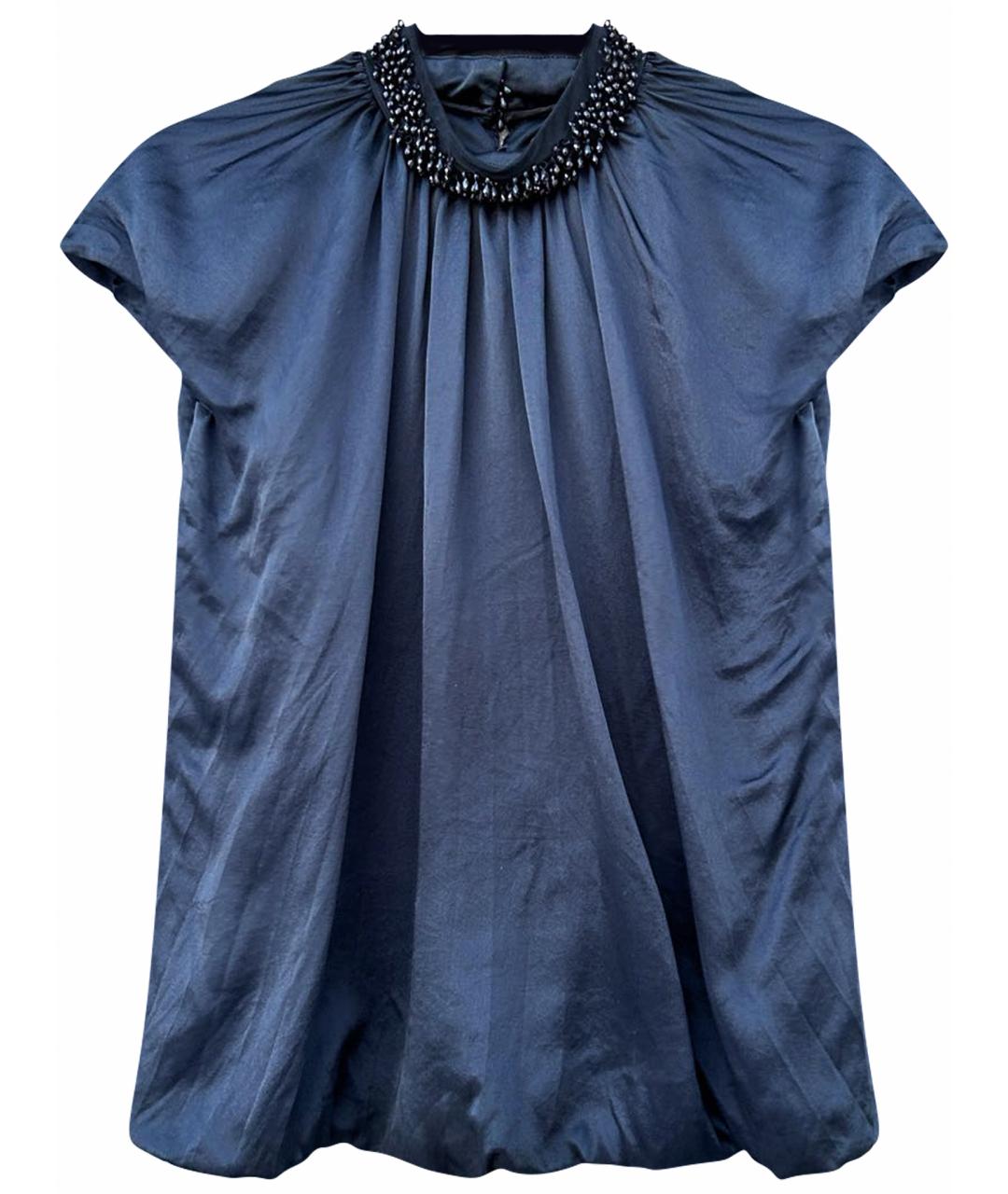 JUST CAVALLI Черная шелковая блузы, фото 1