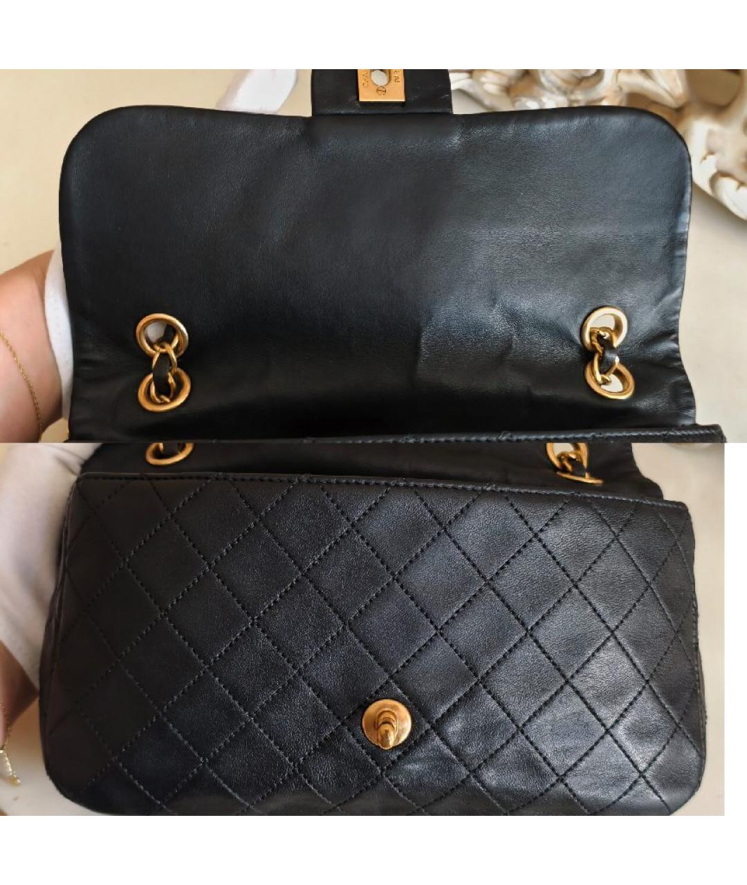 CHANEL Черная кожаная сумка через плечо, фото 8