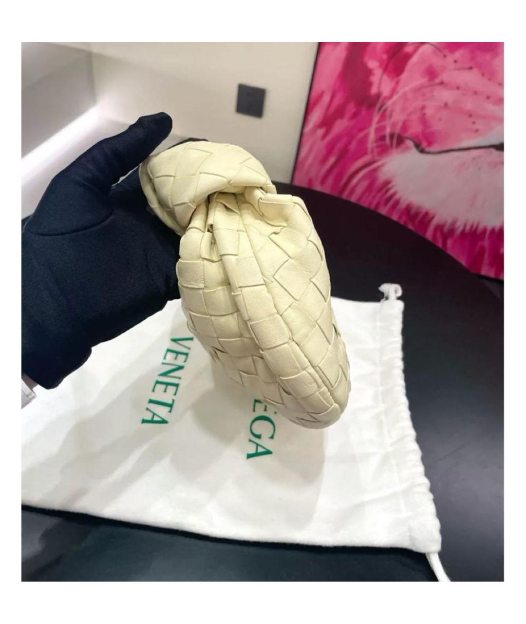 BOTTEGA VENETA Желтая кожаная сумка с короткими ручками, фото 3