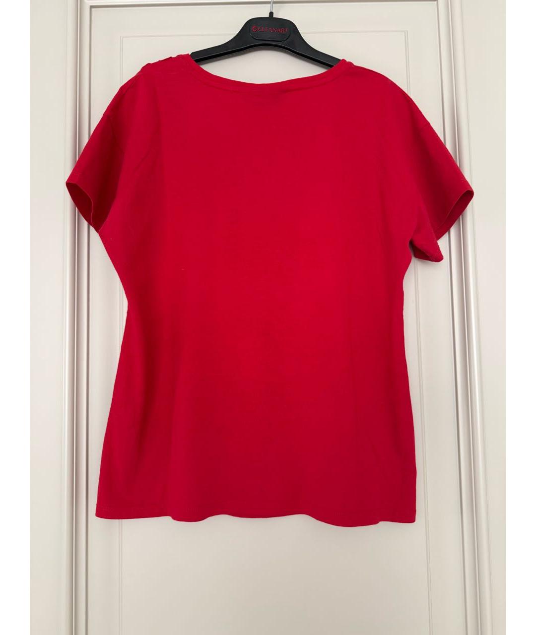 PHILIPP PLEIN Красная хлопковая футболка, фото 2