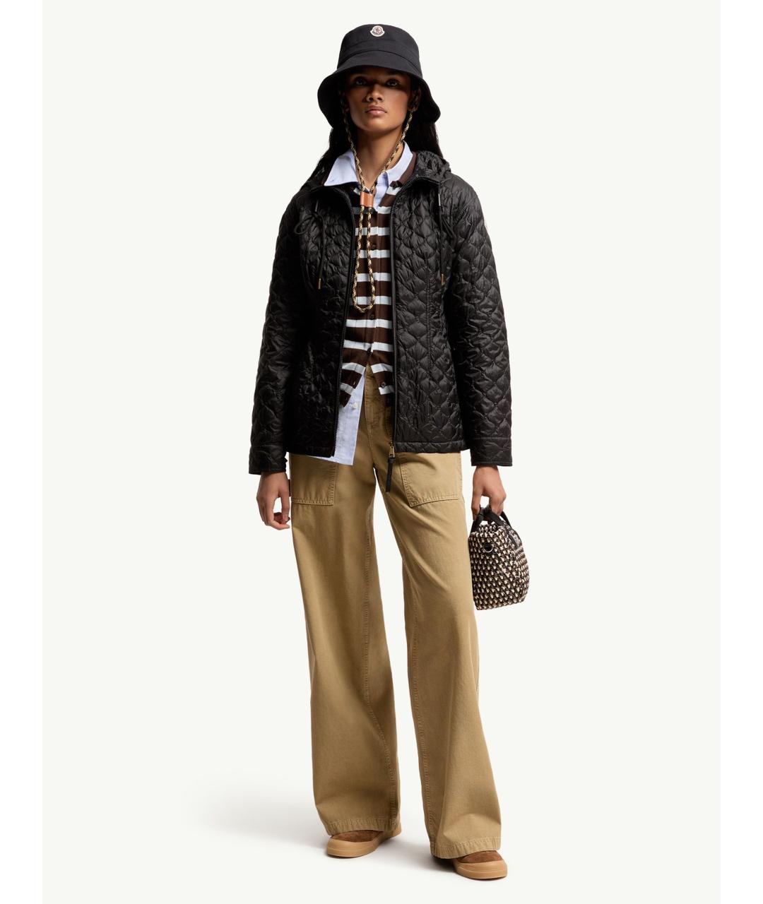 MONCLER Черная полиамидовая куртка, фото 2