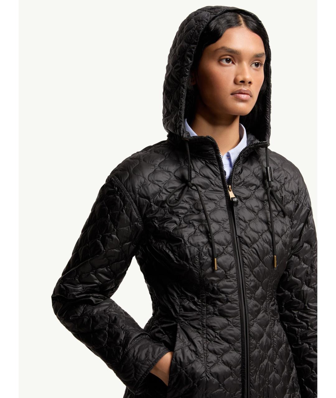 MONCLER Черная полиамидовая куртка, фото 6