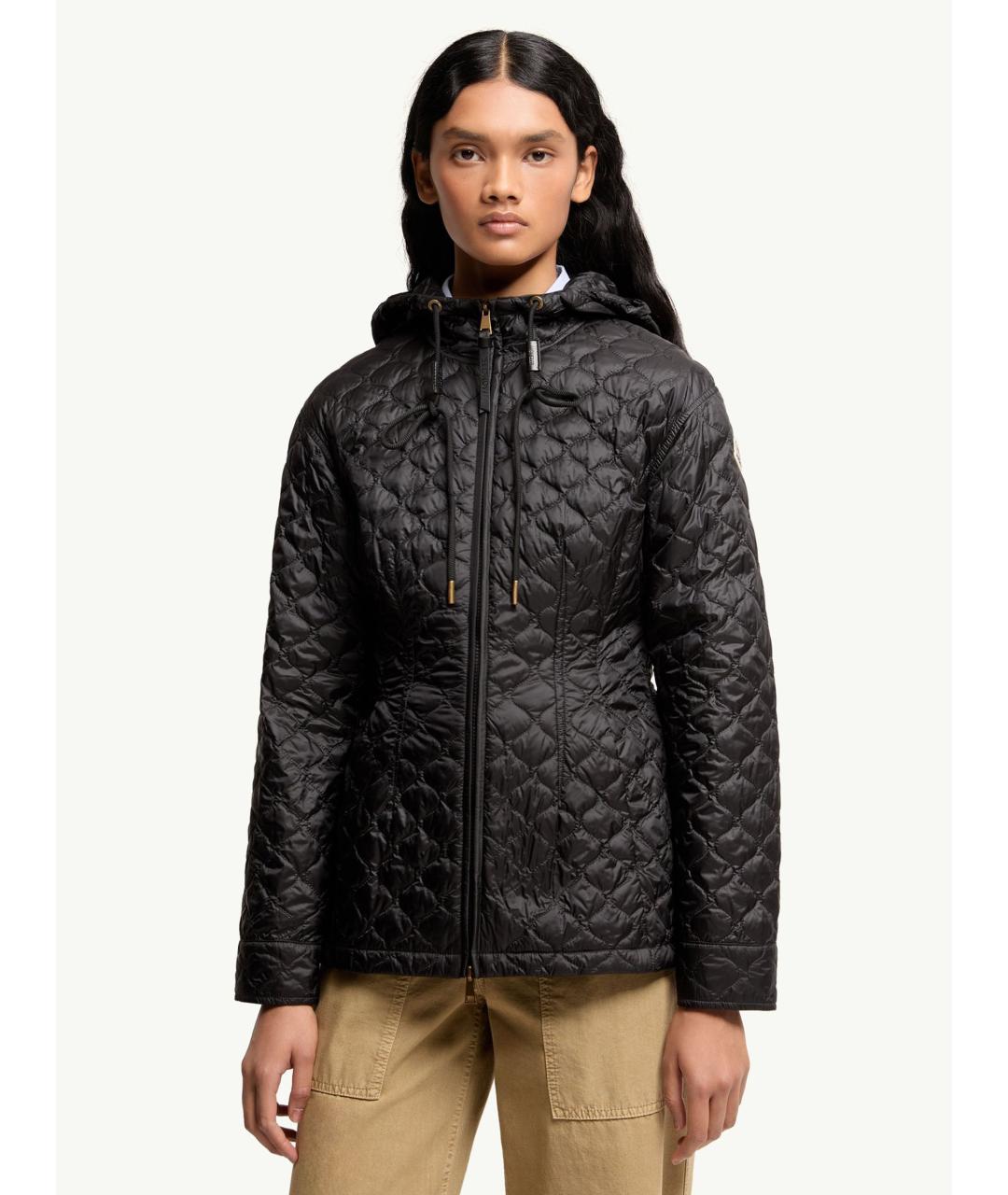 MONCLER Черная полиамидовая куртка, фото 4