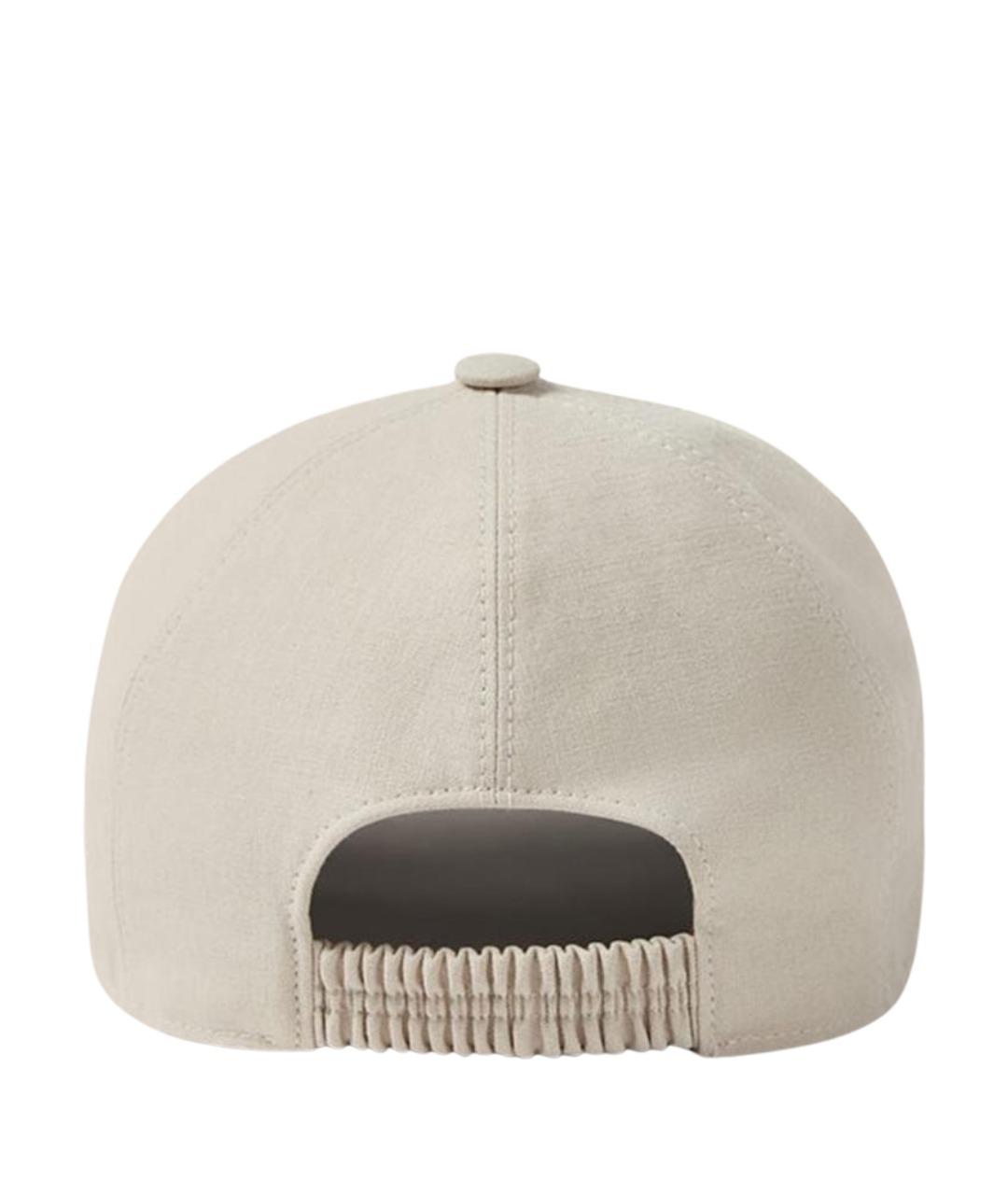 ZEGNA Бежевая льняная кепка/бейсболка, фото 4