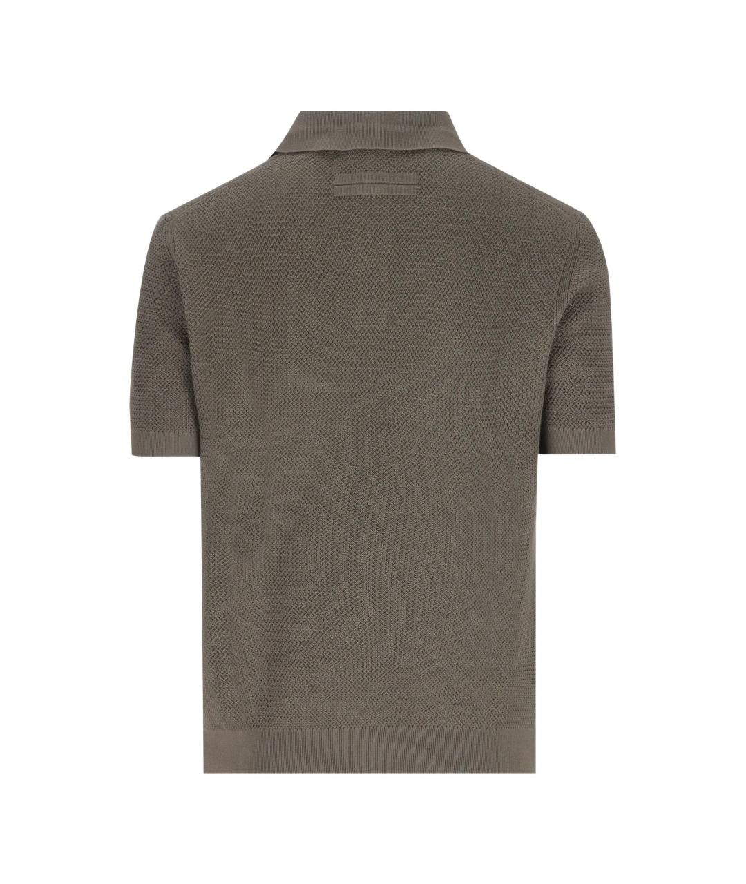 ZEGNA Хлопковое поло с коротким рукавом, фото 2
