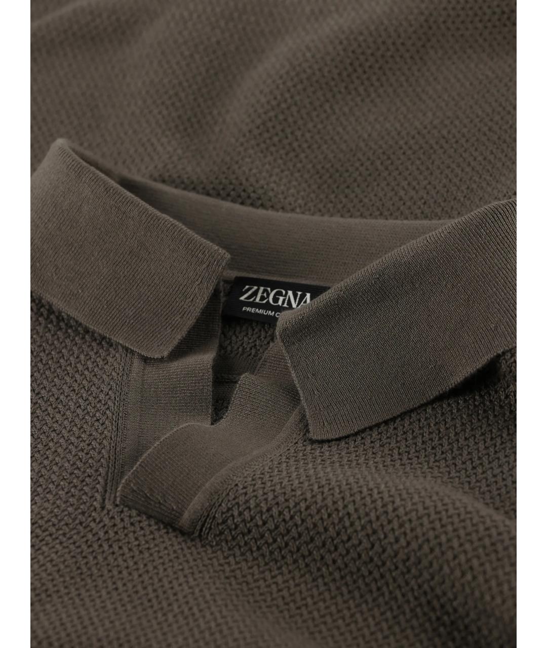 ZEGNA Хлопковое поло с коротким рукавом, фото 3